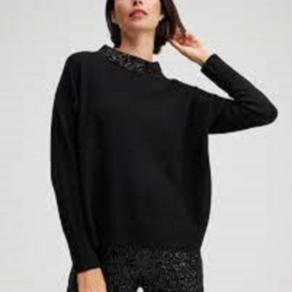 Chico's Black Crew Neck Sweater